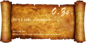 Ortlieb Zsombor névjegykártya